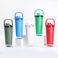 Gobelet isotherme personnalisé de 21 oz en acier inoxydable, shaker à protéines, gobelet avec base de rangement pour protéines