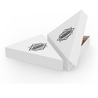 Boîtes à pizza triangulaires personnalisées de qualité alimentaire, en carton ou en carton ondulé E-Flute, emballages à emporter