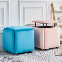 Ineinander Stapelbare Klappbare Sofastühle 5 in 1 Sofa-Hocker Versteckte Sitze Faltbare Ottoman-Hocker Mit Metallbeinen Würfelstuhl Modernes Neues Design