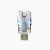 Personaje de Marvel Iron Man USB Flash Drive USB 2,0/3,0 con luz LED Unidad USB
