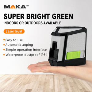 MAKA CE FCC Approved High Precision Self-Leveling Cross Line <strong>Laser</strong> Level Tool <strong>Green</strong> Light for DIY Grading - Product Image 2