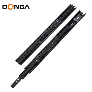 DONGGANG Mecanismo de extensión de mesa <span class=keywords><strong>con</strong></span> rodamientos de bolas y bloqueo, <span class=keywords><strong>correderas</strong></span> telescópicas de 3 pliegues <span class=keywords><strong>para</strong></span> <span class=keywords><strong>cajones</strong></span> - Product Image 2