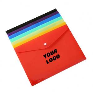 Hot Sales <b>Plastic</b> Envelope Pocket <b>Wallets</b> School Folder Document A4 <b>Clear</b> File Bag With Snap Button Folders Custom Logo - Product Image 2