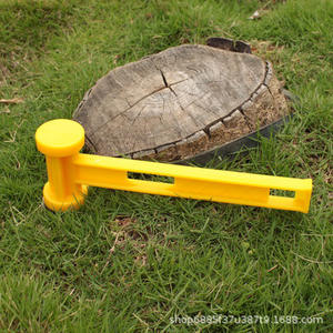 Martillo para clavos de tienda de campaña, de plástico PE, portátil, multifuncional, accesorio para lona de camping, 160*8, amarillo - Product Image 2