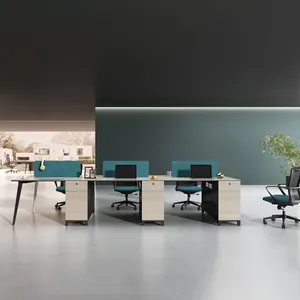 Manufacturer Supplier Luxury Metal Office Work Desks Office Workstation For 2 People