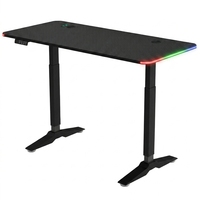Bureau de jeu électrique réglable en hauteur à moteur unique AOR, surface en fibre de carbone, certifié CE RoHS, vente en gros usine