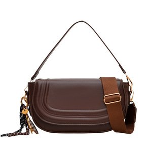 Bolso Bandolera Casual de Un Solo Hombro, Cubierta de PU, Nueva Tendencia de Moda Europea y Americana, Versátil, de Alta Gama, Forro de Poliéster para Mujer - Product Image 6