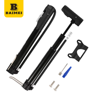 BAIMEI Portable Mini Bike Pump Aluminum Alloy High Pressure 120PSI Waterproof Lightweight Air Inflator for Mountain Road Bikes
