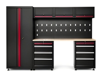Système d'armoires de garage et d'atelier OEM personnalisable, organisateur à panneaux perforés, panneau mural, tiroirs roulants, armoire de rangement d'outils industriels