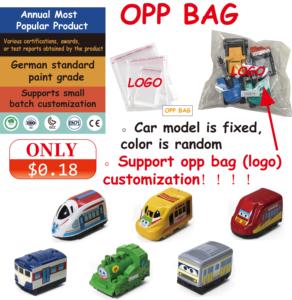 Wholesale Custom Train Series Diecast Toys Plastic Toy Vehicles Pull-Back Function Personalized Logo <strong>Wheels</strong> Packaged OPP Bags - Product Image 1