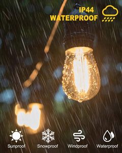 Filament Bulb String <b>Lights</b> IP44 5M Wedding <b>Garland</b> Outdoor Holiday <b>Christmas</b> Lighting Commercial Grade LED Retro 110V/220V - Product Image 5