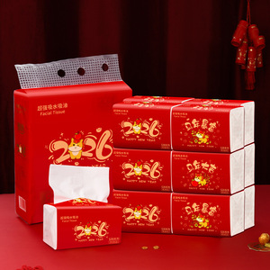 Facial Tissue 520 Series 129mmx175mm Fifth Layer <b>Thick</b> <b>Paper</b> High Absorbency New Year Gift Boxed Pack - Product Image 2