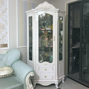 אירופאי שחור קפה בר קפה בר סלון ריהוט עץ עץ רצפת עץ יין ארון ארון סלון צבע אדום מטבח ארון - Product Image 6