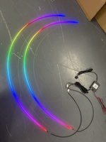 2 Luces LED RGB para Techo Interior de Coche, Luz Ambiental para Techo Panorámico, Luz Ambiental para Techo Solar