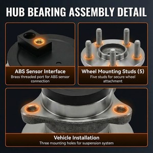 <span class=keywords><strong>Kit</strong></span> de réparation de <span class=keywords><strong>moyeu</strong></span> de roue automobile haute précision GS1D-26-15X pour Mazda 8 2010-2016, roulement de <span class=keywords><strong>moyeu</strong></span> de roue de châssis - Product Image 3