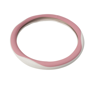 Housse de <span class=keywords><strong>volant</strong></span> de voiture en <span class=keywords><strong>cuir</strong></span> PU rose antidérapante de luxe à 4 branches, style féminin, protection de <span class=keywords><strong>volant</strong></span>, prix d'usine, vente en gros - Product Image 3