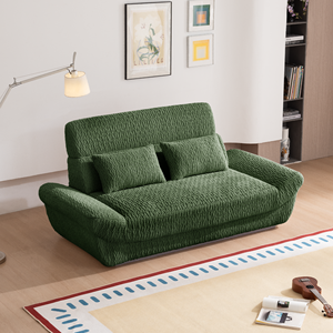 Canapé modulaire confortable et moderne, rembourrage en mousse, revêtement en tissu carré, deux places, assise profonde, design lounge, durable, pour la vie quotidienne - Product Image 2