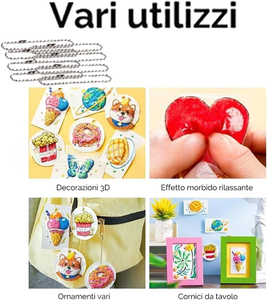 Ma Thuật Puffy sơn bọt kết cấu Kit EVA vật liệu 3D vẽ magics Vải bọt biển nước bàn chải và trống sơn giấy - Product Image 6