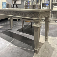 Meubles de bureau commerciaux européens anciens, style français, table d'écriture avec ornement de bureau en bois massif, pré-assemblé