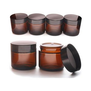 Pots cosmétiques de luxe vides avec couvercle à vis en or rose, capacités de 100 ml à 500 ml, à large ouverture pour crème contour des yeux et beurre corporel - Product Image 1