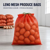PP Mesh tas met trekkoord, voor uien, aardappelen, groenten, geventileerd, voor brandhout, op maat gemaakte kleur, groothandel