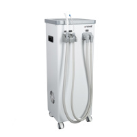 Sistema de Succión Dental Portátil Doble con Drenaje Automático, Filtro de Separación de Agua y Aire, Sistema de Vacío Dental Móvil para Clínicas Dentales