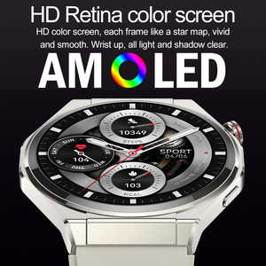 นาฬิกาอัจฉริยะ HK05 Ultrathin AMOLED หน้าจอใหญ่ สายหนัง สำหรับทุกเพศ  ออกกำลังกาย ตรวจสุขภาพ ติดตามการนอน รับสายโทรศัพท์ GPS อีเมล - Product Image 2