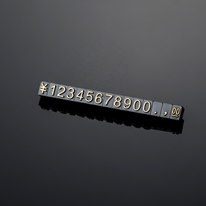 Support d'affichage de <span class=keywords><strong>téléphone</strong></span> réglable en aluminium, élégant, avec bouton-pression pour cubes de prix, étiquettes symbole <span class=keywords><strong>Euro</strong></span>/Dollar, pour présentoir de bijoux et de snacks - Product Image 2