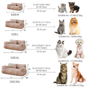 Cat <b>Sofa</b> <b>Bed</b> Large Size Warm Winter Pet <b>Bed</b> Removable Washable For Cat Rectangle Shape Polyester Fiber Fill - Product Image 4