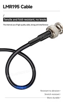 Cable coaxial BNC macho a BNC macho RG174 RG58 LMR195 de baja pérdida, 50 ohmios, conector RF para antena, radio y equipos de prueba