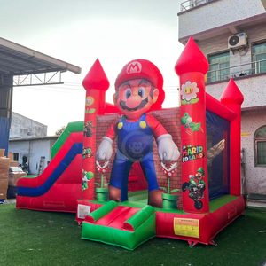 Castillo Inflable con Tobogán, Casa de Brinco Comercial con Tobogán, Casa de Brinco <span class=keywords><strong>Mario</strong></span> <span class=keywords><strong>Bros</strong></span> con Tobogán Acuático Combinado - Product Image 2