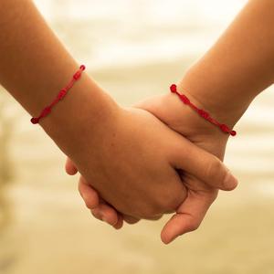 Bracelet réglable en cordon rouge Kabbale Bracelets à la mode 7 nœuds Style bonne chance Protection Amulette Oeil Bracelet à noeud rouge - Product Image 3