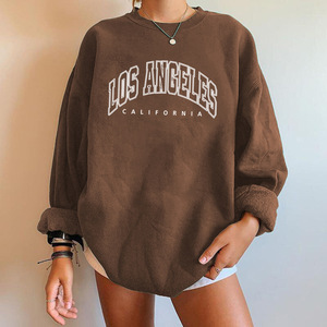 Alta calidad Moleton Femin logotipo personalizado poliéster otoño Casual deporte gimnasio algodón Mujer cuello redondo Sudadera con capucha - Product Image 5