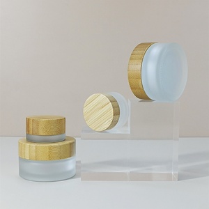 Tarro de Vidrio Esmerilado de 200 ml, 150 ml, 100 ml, Tarros de Vidrio Vacíos para Cosméticos de 50 ml, 30 ml, 15 ml, Tarro de Vidrio con Tapa de Bambú para Crema Facial - Product Image 3