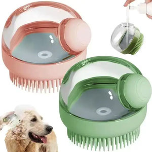 2025 meilleur <span class=keywords><strong>prix</strong></span> brosse de bain écologique pour chien Silicone chiot Massage brosse de douche avec distributeur de <span class=keywords><strong>savon</strong></span> en plastique pour <span class=keywords><strong>le</strong></span> toilettage des animaux de compagnie - Product Image 2