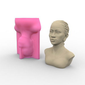 Molde de silicona Tweller con retrato de mujer africana para yeso, adornos decorativos DIY, regalo, fundición, moldes de silicona para yeso - Product Image 6