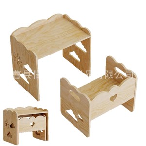 Ensemble table et chaise en bois pour enfants, hauteur réglable, pour enfants de 1 à 3 ans, bureau d'étude avec rangement, couleur bois naturel - Product Image 4