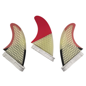 Planche de surf Upsurf Tricolor Stud Double Tab FCS Honeycomb Fin - Product Image 2