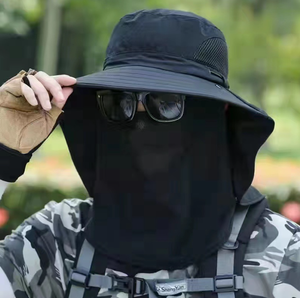 DFC05 Casquette de voyage d'extérieur anti-UV, nouvelle protection solaire détachable, chapeau de pêcheur pour l'été, protection UV pour l'alpinisme et les activités de plein air - Product Image 1