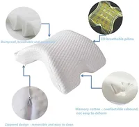 Oreiller en mousse à mémoire de forme avec trou pour le bras, anti-engourdissement des mains, pour la sieste au bureau, multifonction, orthopédique, pour la santé du cou, pour couple, en polyester et coton