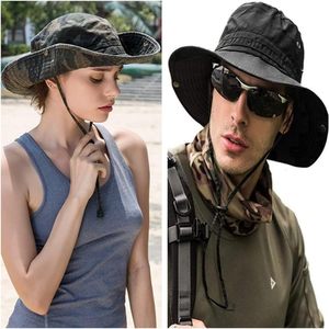 Camuflaje Boonie Hombres Sombrero Sombreros de cubo Panamá Gorra de verano Caza Senderismo Al Aire Libre Camo Sun Caps - Product Image 5