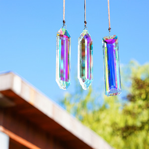 Pendentif Prisme Hexagonal Suspendu 120mm Couleurs AB Certifié CE Attrape-soleil en Cristal pour Décoration d'Intérieur et Artisanat - Product Image 3