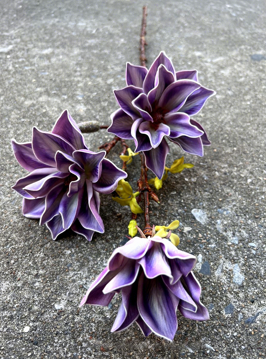 15#3 têtes de taro violet Yulan à ressort violet
