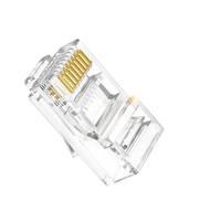 Connecteur RJ45 Cat6 Ethernet Pass-Through avec boîtier en cuivre et PC pour réseaux informatiques