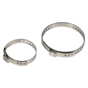 Colliers de serrage jumeaux verts pour raccord de tuyau, colliers de serrage à double trou DIN 3015, collier de serrage pour tuyau hydraulique léger et lourd en acier inoxydable - Product Image 2