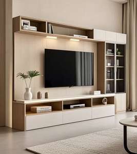 <span class=keywords><strong>Meuble</strong></span> mural TV <span class=keywords><strong>de</strong></span> luxe moderne, élégant, en bois, pour salon et appartement, avec fonction motorisée - Product Image 5