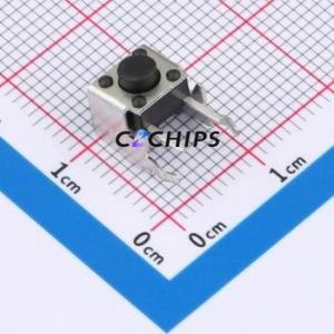 TSA06231-050B332BA Tactile Switch Bent Lead Through Hole-4P,7.4x6.2mm Switch Single Pole Single Throw Round Button 1.8N 7.4mm - Product Image 1