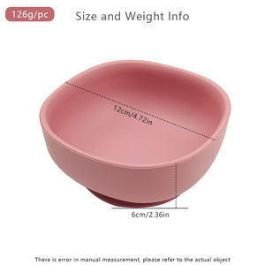 Cuenco de succión de silicona para bebés, plato infantil de grado alimenticio, cuencos para niños sin BPA, novedad - Product Image 3