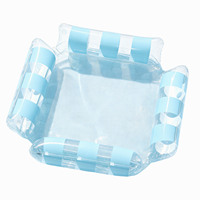 Nouveauté : Flotteur gonflable en PVC rayé à quatre tubes Blue Moonlight, hamac aquatique pliable en maille, transat flottant pour adultes 16 ans et plus