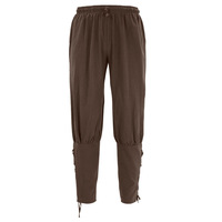 Costume Médiéval Renaissance GN Pirate Cavalier Pantalon Viking Homme avec Chevilles Serrées et Laçage en Lin Grande Taille